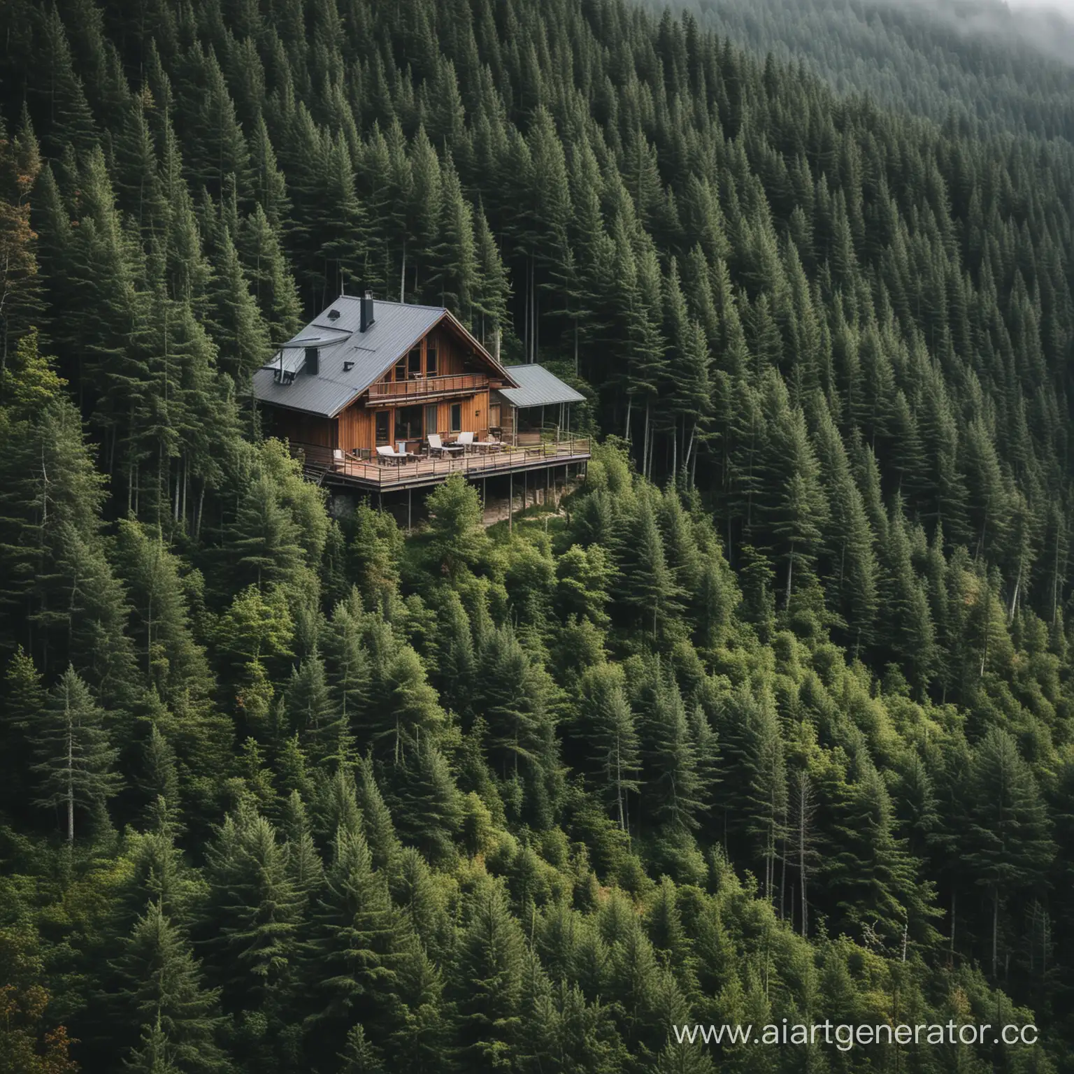 Isolated-Cabin-Surrounded-by-Dense-Forest