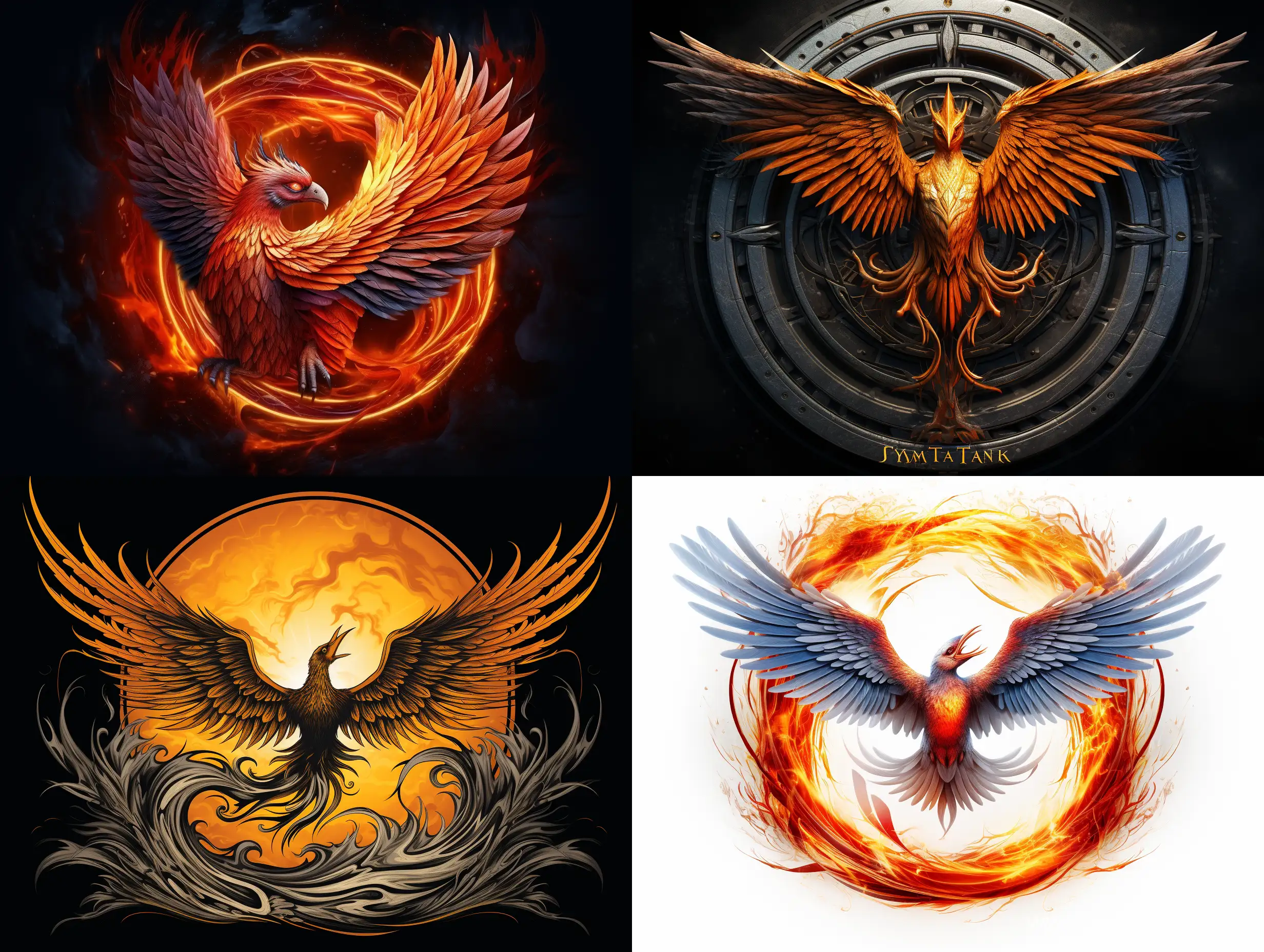 Circular-Phoenix-Bird-Logo-Symbolizing-Rebirth