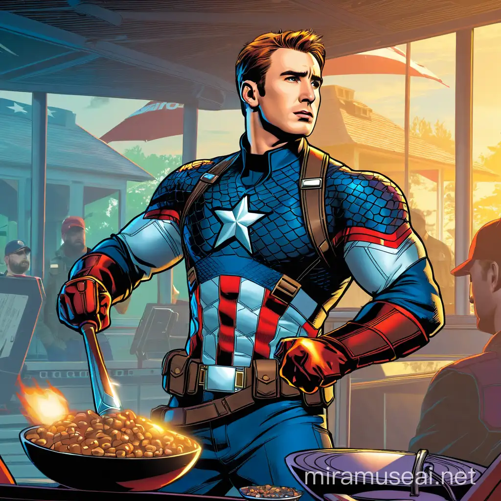 Realistic Portrait of Chris Evans as Captain America