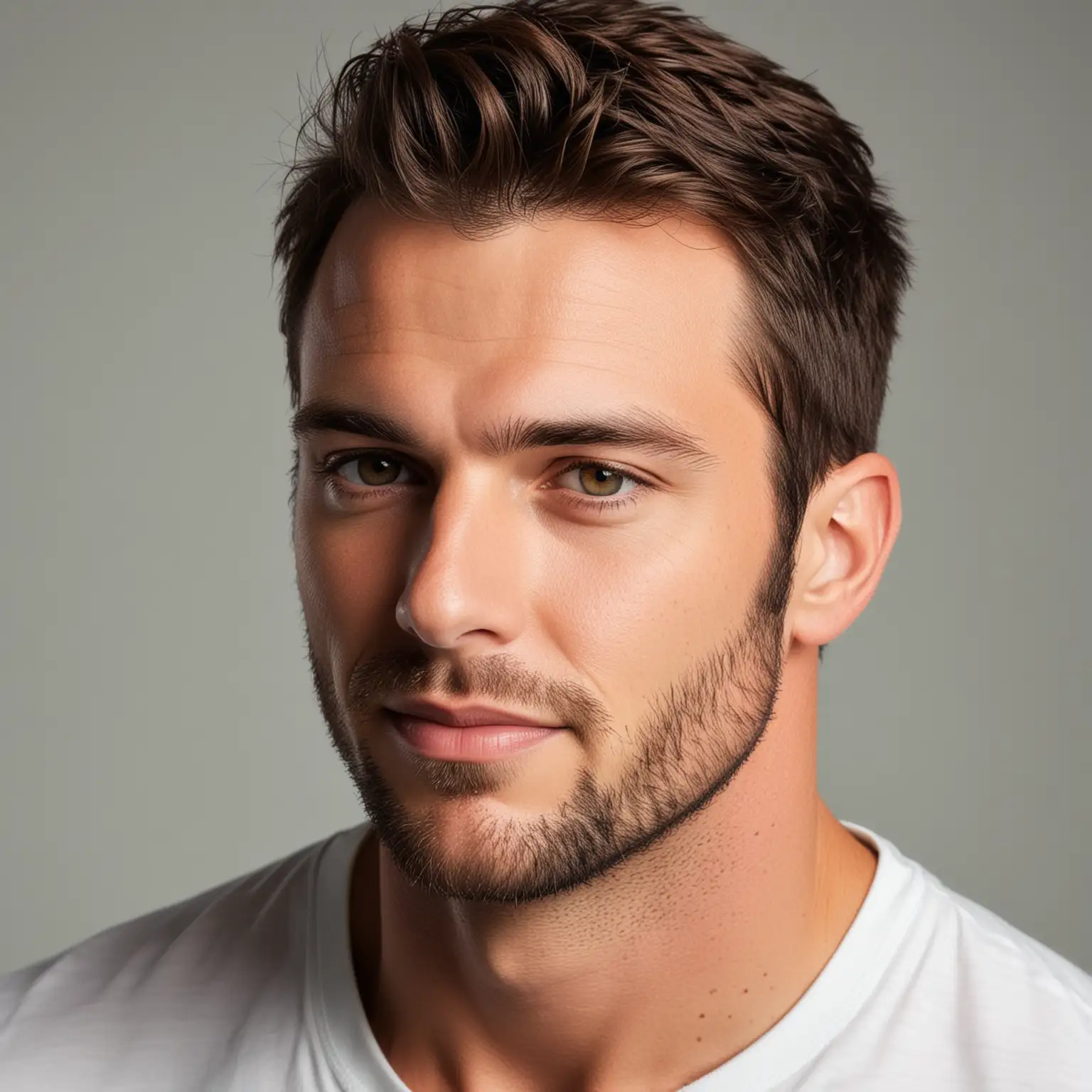 Handsome Australian Man Profile Portrait