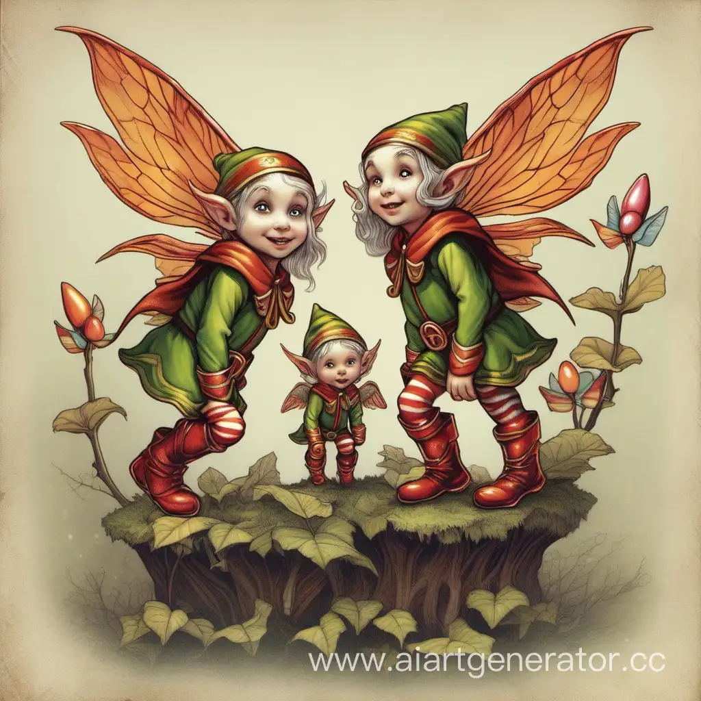 Enchanting-Tiny-Elves-with-Wings-in-a-Magical-Forest