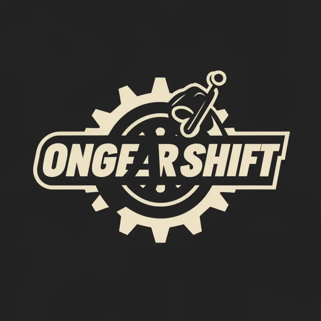 LOGO-Design-For-OnGearshift-MotorcycleThemed-Logo-with-Gears-and-Accessories