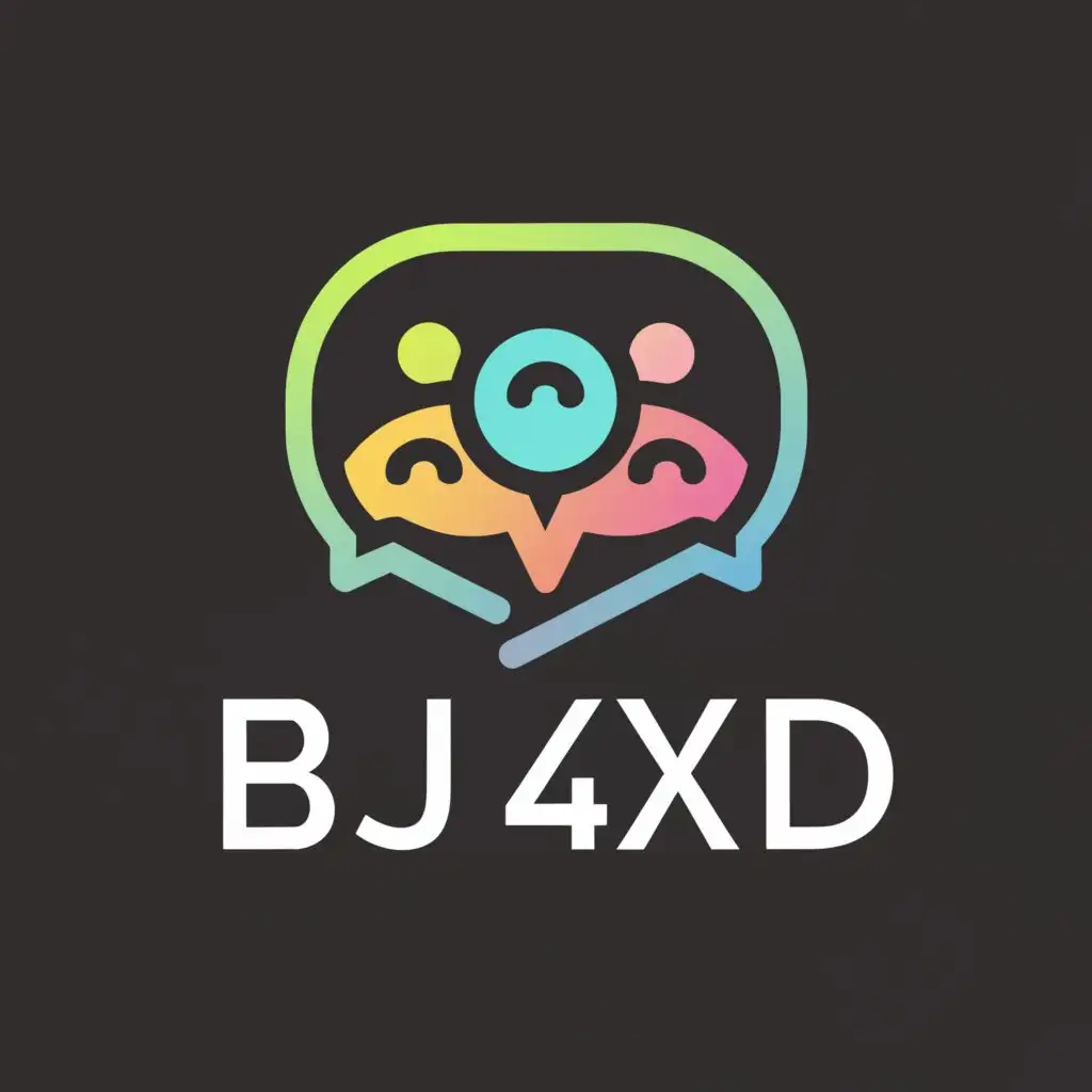 a logo design,with the text "bj4xd", main symbol:chatrooms,complex,clear background
