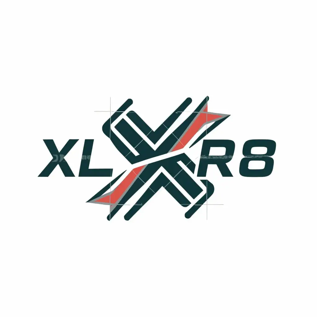 a logo design,with the text "XLR8", main symbol:Basic designs,Moderate,be used in Technology industry,clear background