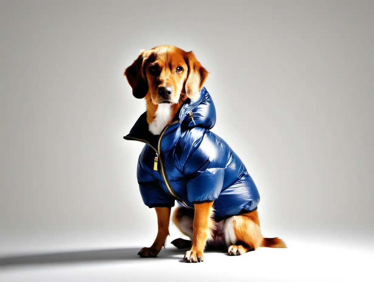 Adorable-Dog-Wearing-a-Cozy-Down-Jacket