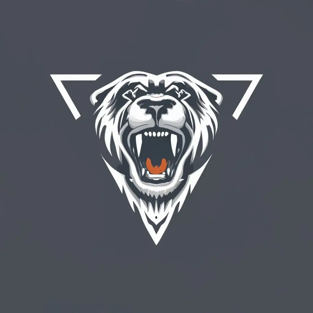 logo, Triangle shape, with the text "Lion growling", typography, be used in Sports Fitness industry