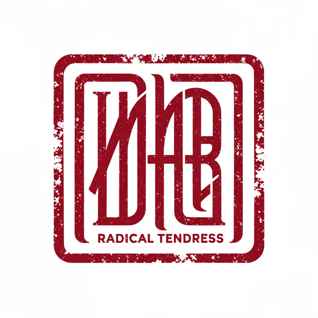 a logo design,with the text MAB TATTOO - radical tenderness , main symbol:squared textured chinese red seal imprint,Minimalistic,clear background