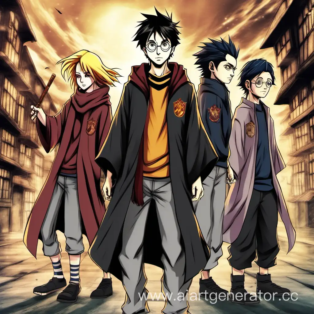HARRY POTTER IN THE STYLE OF NARUTO