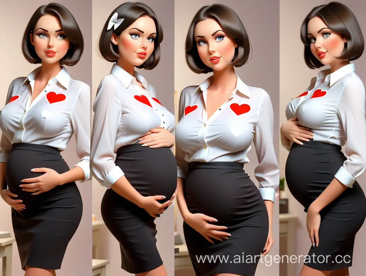 Pregnant-Secretary-Radiating-Heavenly-Bliss-in-8K-UltraHighDefinition-Collage