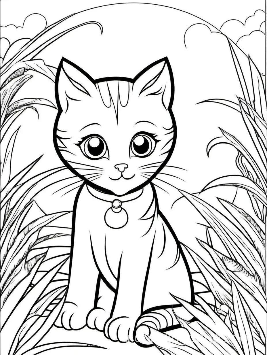 Simple-and-Engaging-Cat-Coloring-Page-for-Kids