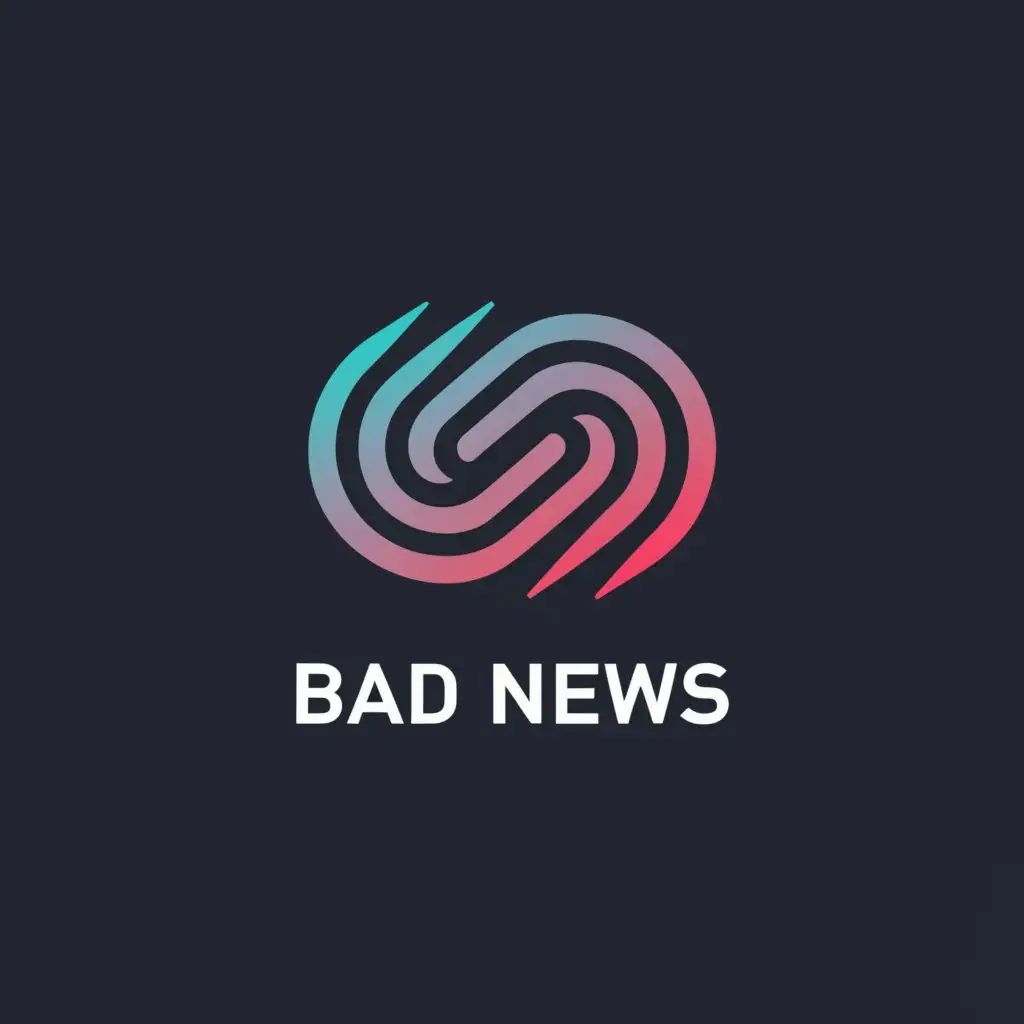 a logo design,with the text "Bad News", main symbol:Bad News,Moderate,clear background