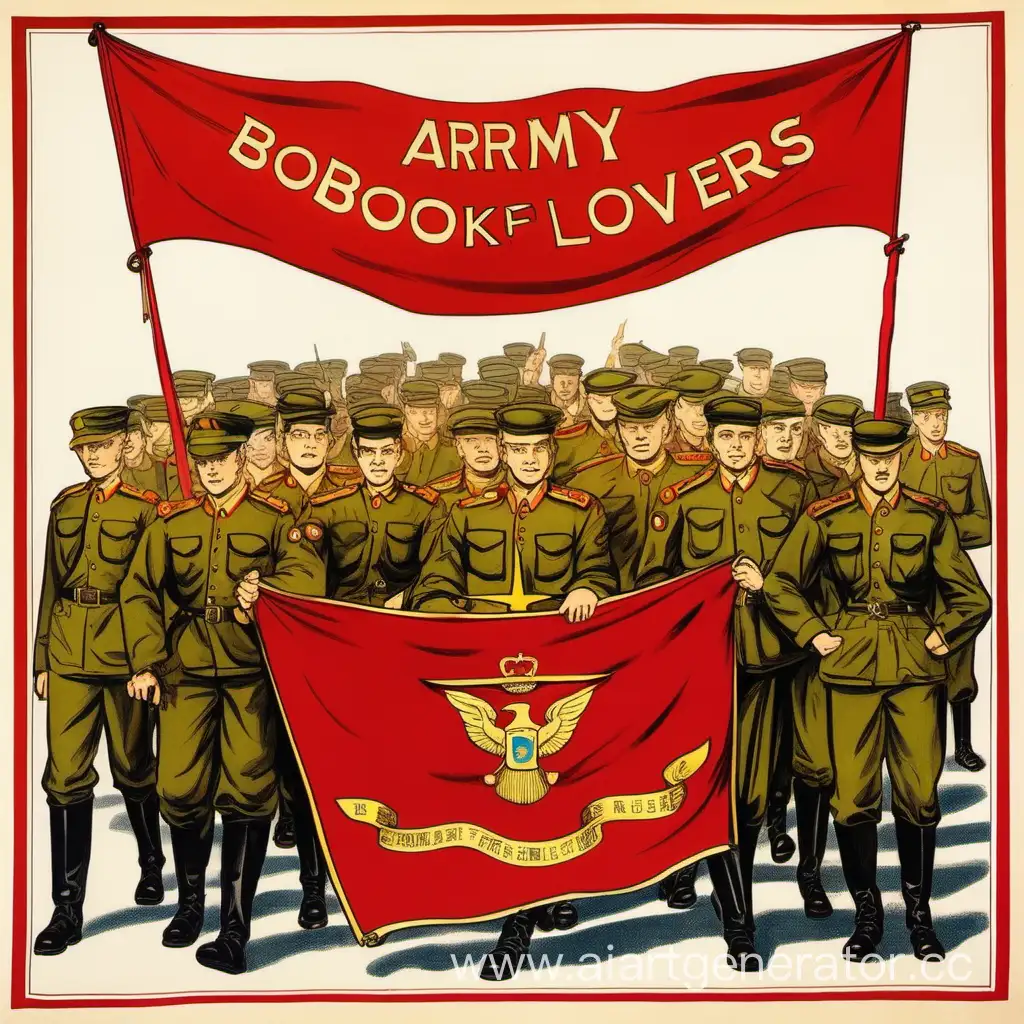Golden-Book-Surrounded-by-Army-of-Book-Lovers-in-Protective-Uniforms