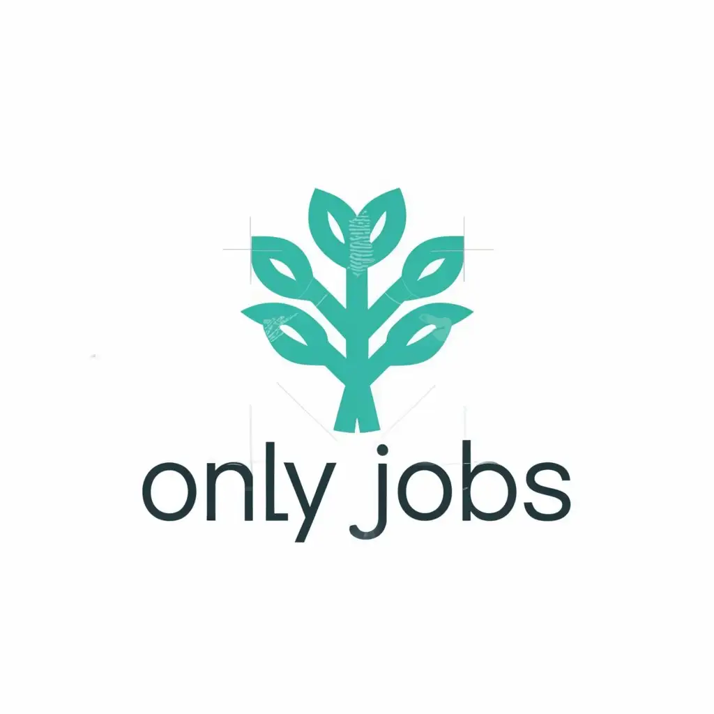 a logo design,with the text "Onlyjobs", main symbol:Tree,Minimalistic,be used in Technology industry,clear background