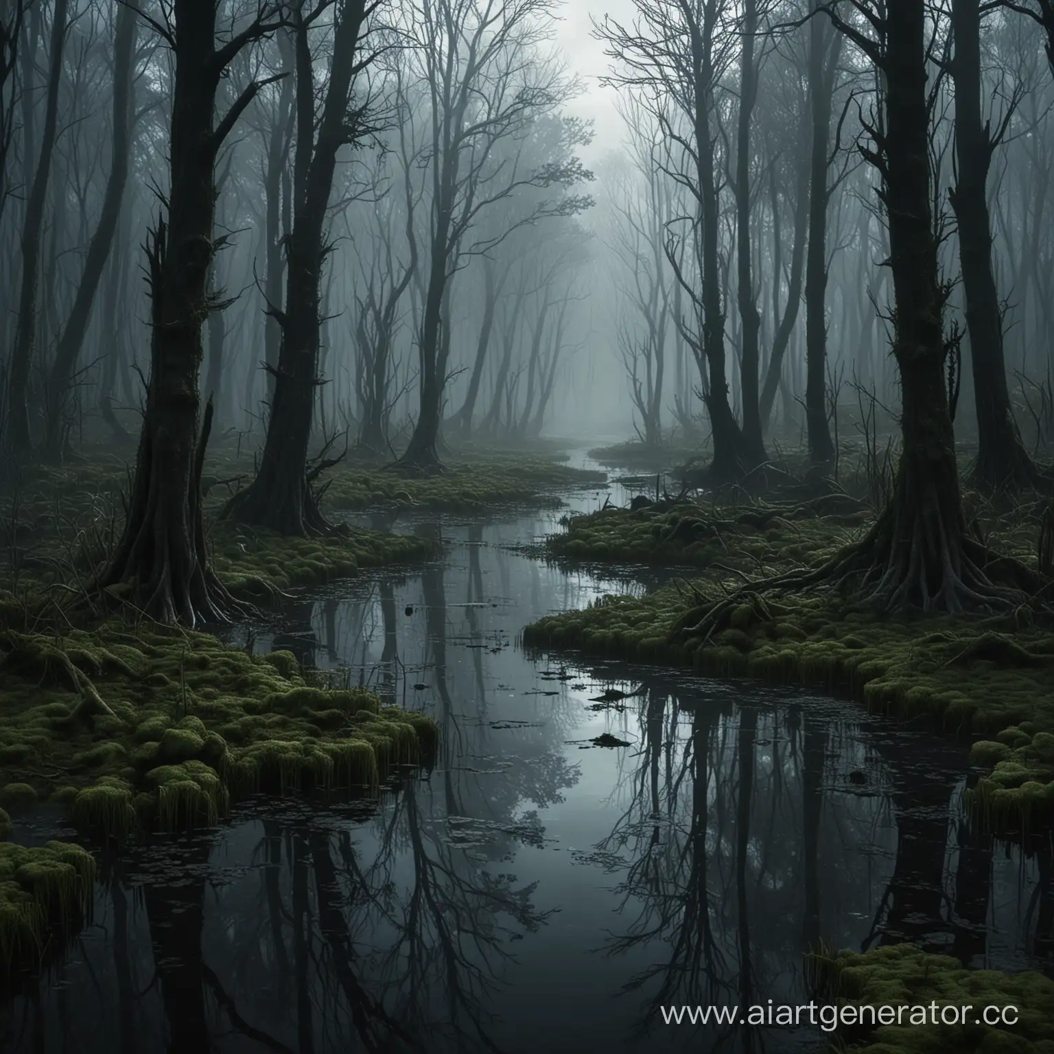 forest swamp fantasy dark 