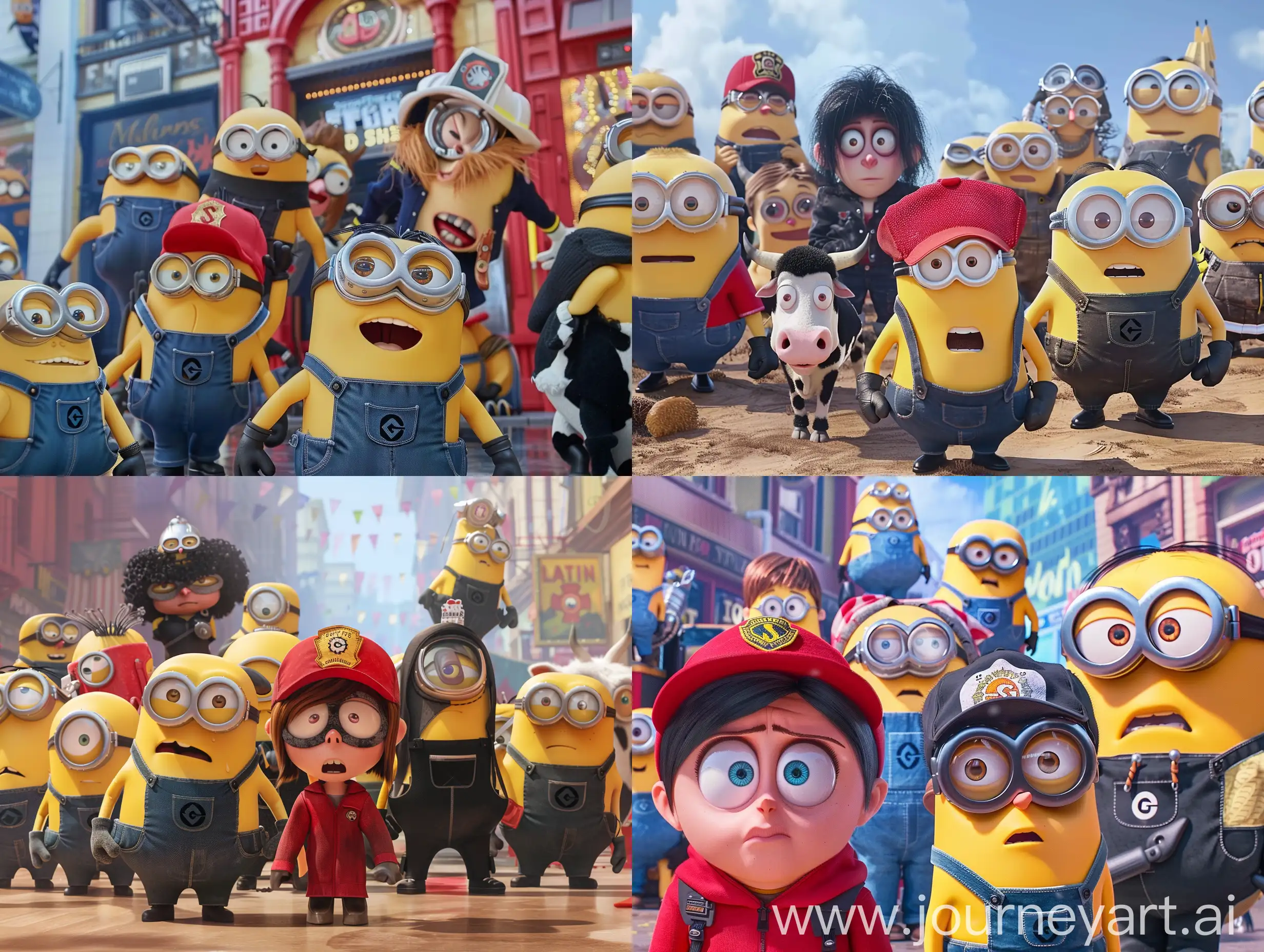 Colorful-Minions-at-Work-with-Unique-Costumes