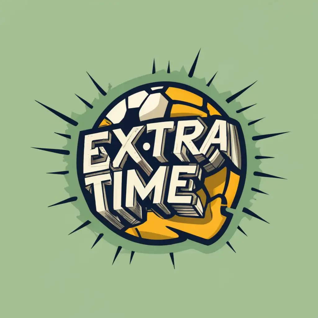 LOGO-Design-For-Extra-Time-Sports-Fitness-Dynamic-Football-Ball-Typography-Emblem