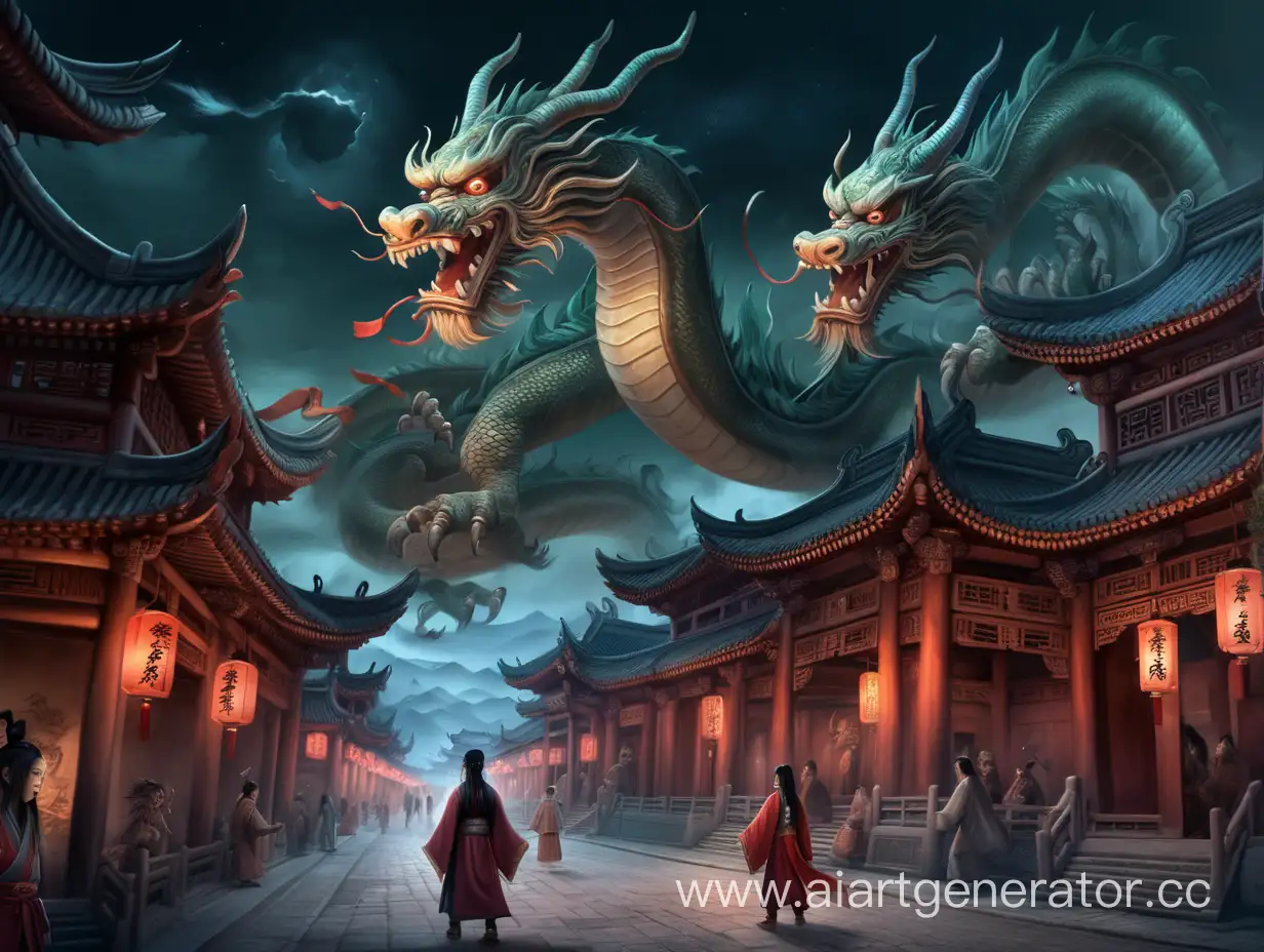 Mystical-Night-Scene-Dragons-and-Demons-in-Ancient-China