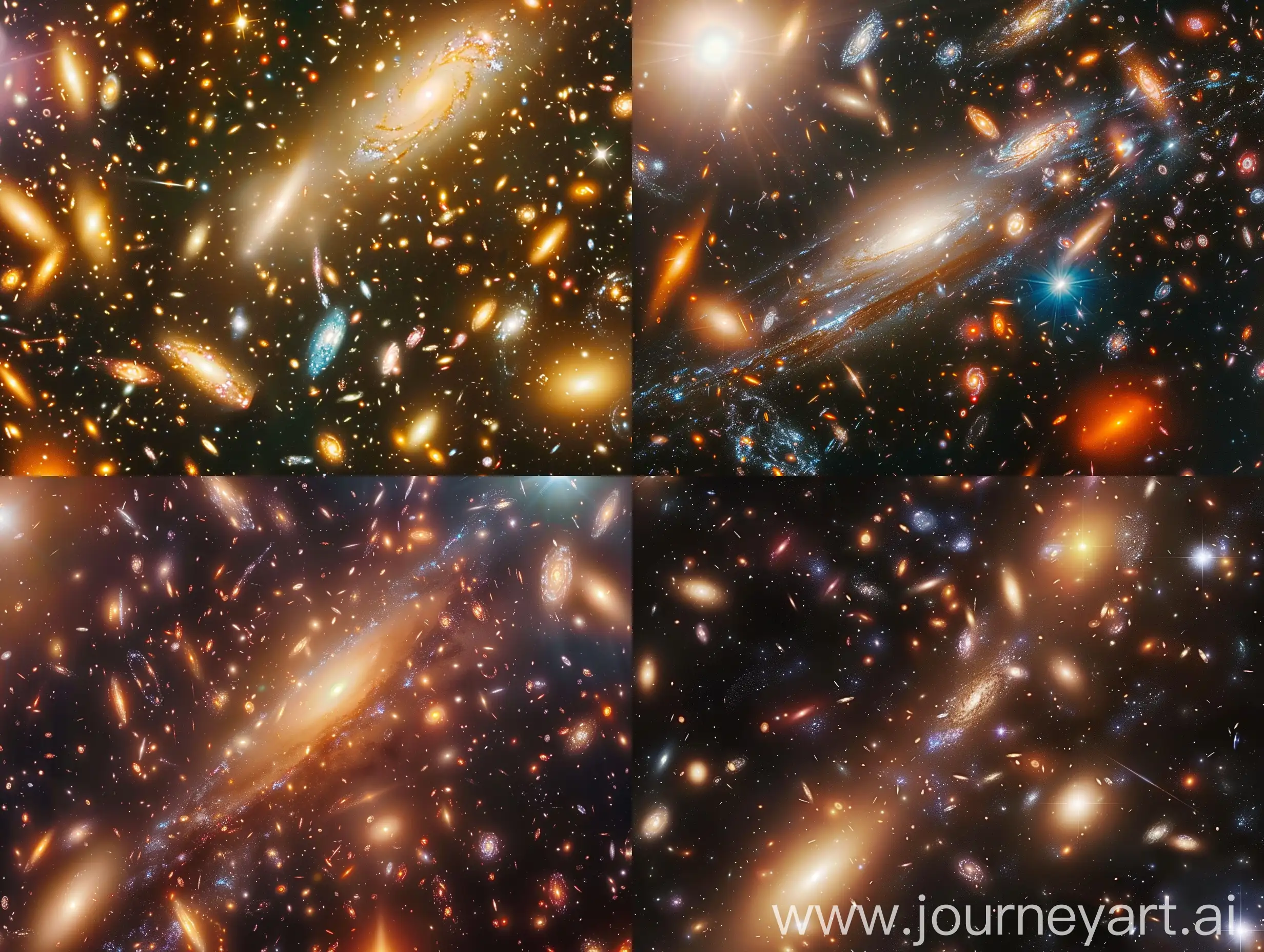 countless cluster of galaxies and in the middle a great void