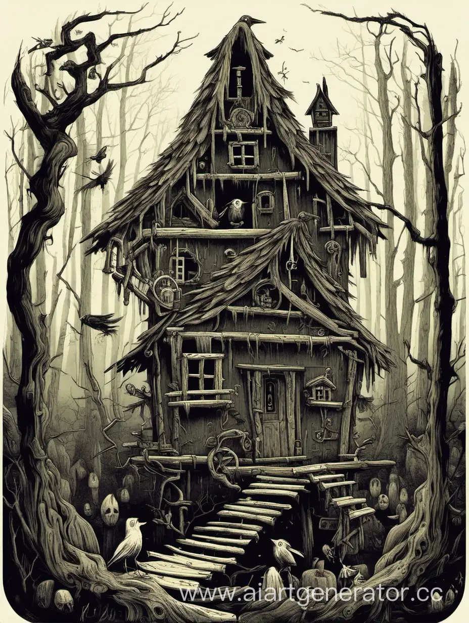Enigmatic-Baba-Yaga-in-Mysterious-Forest