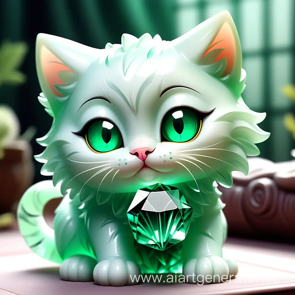 Adorable-Emerald-Crystal-Kitty