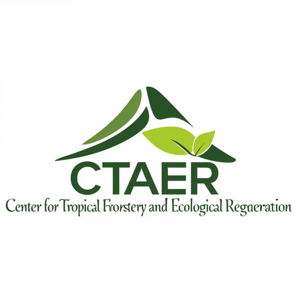 a logo design,with the text 'Center for Tropical Agroforestry and Ecological Regeneration (CTAER)', main symbol:mountain,Moderate,clear background