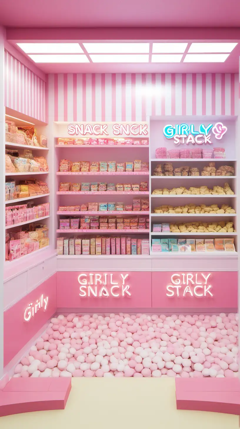 Charming Girly Snack Store with Delightful Treats