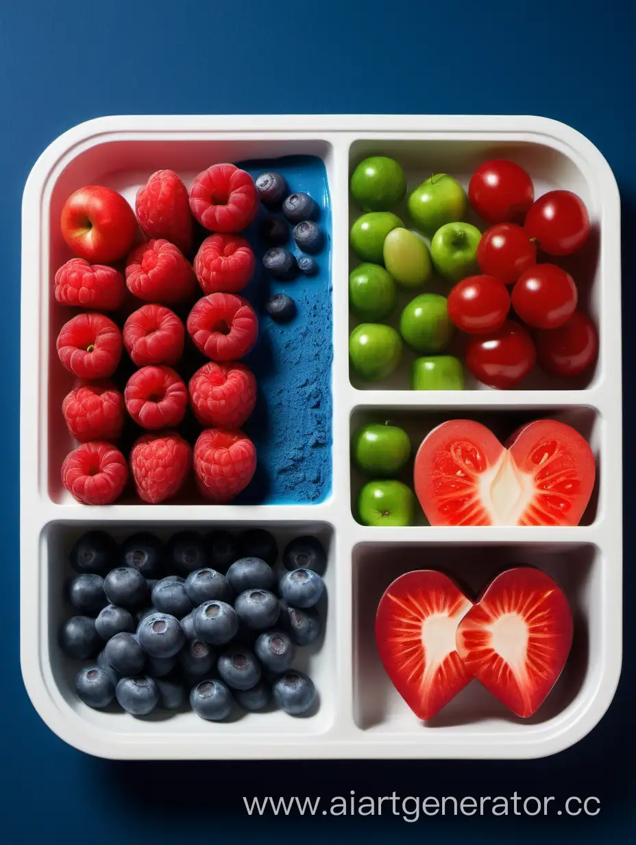 здоровая еда 86% красного, 98% зеленого, 62% синего цвета