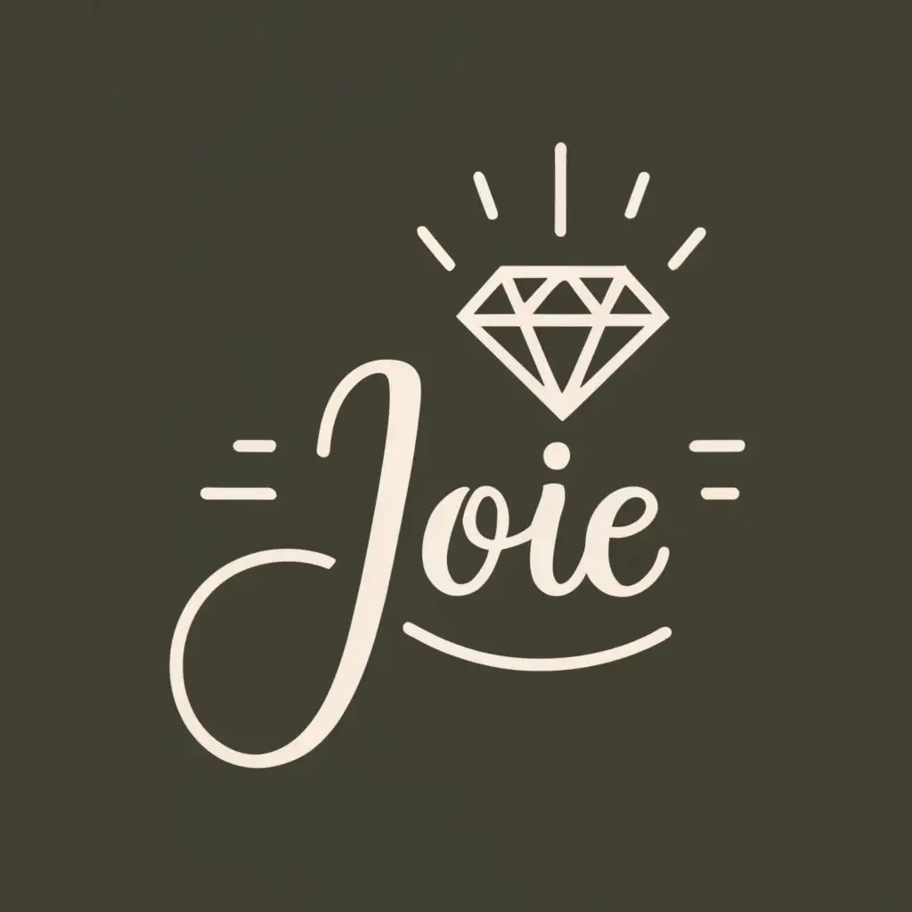 logo, Diamond, Jewelry business catered to women over 30, simple, classy, easily recognizable design, with the text "JOIE", typography