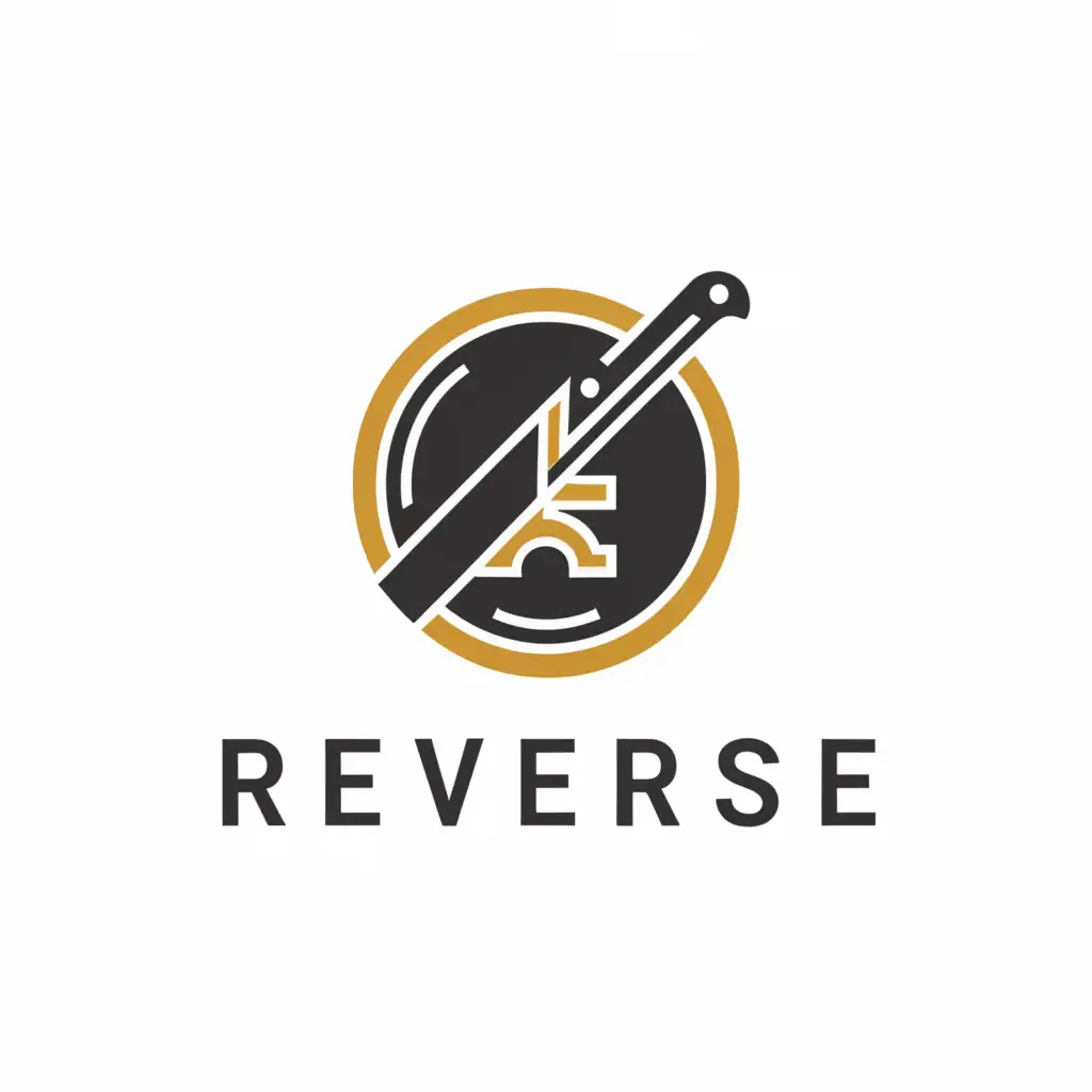 a logo design,with the text "Reverse", main symbol:Coin, knife,Moderate,be used in Internet industry,clear background