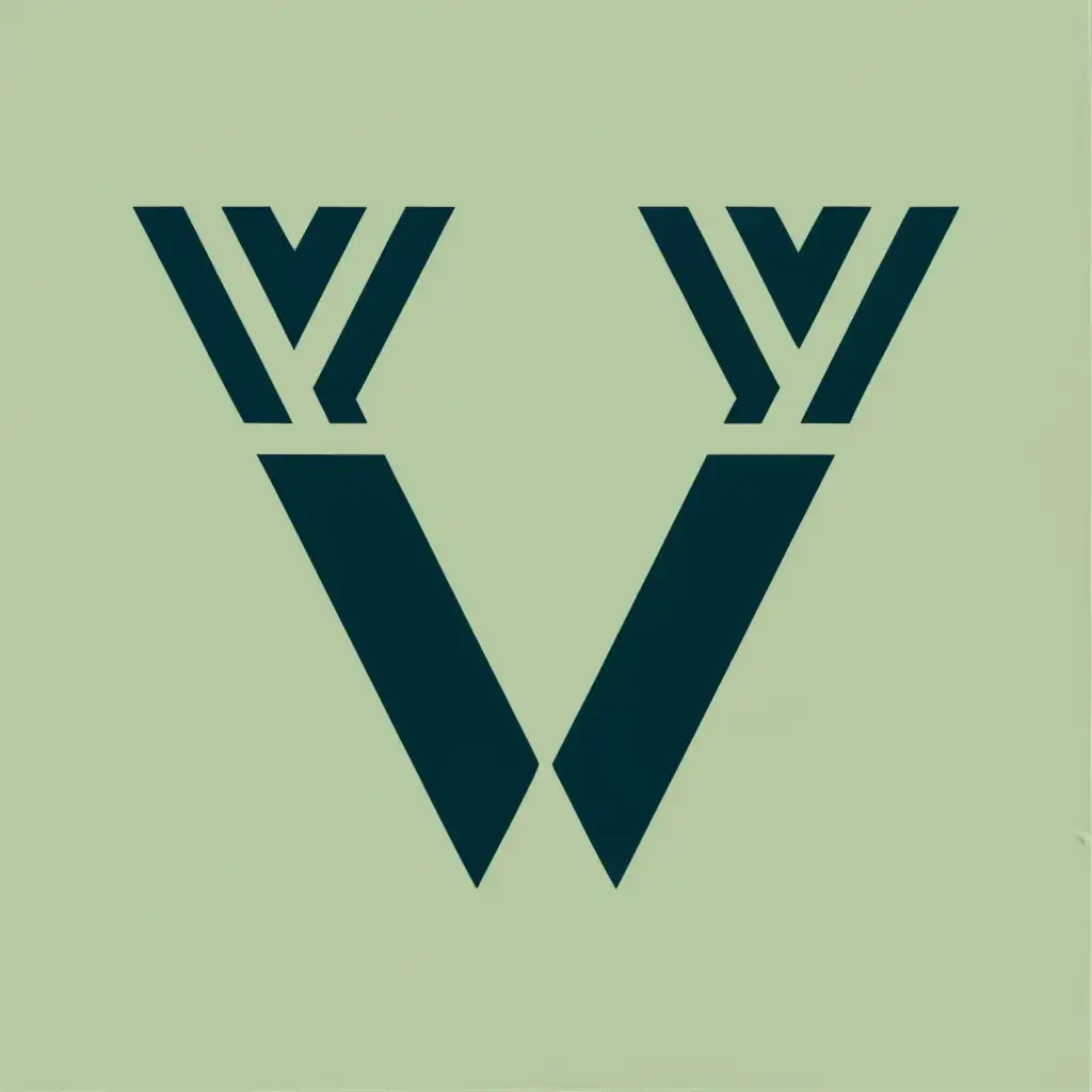 logo, v letter with arms, with the text "v", typography