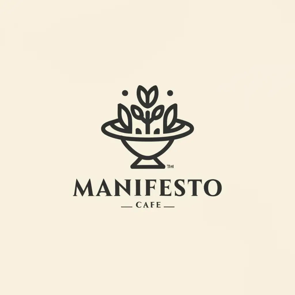 a logo design,with the text "Manifesto", main symbol:restaurant cafe expensive food beauty,Minimalistic,be used in Restaurant industry,clear background