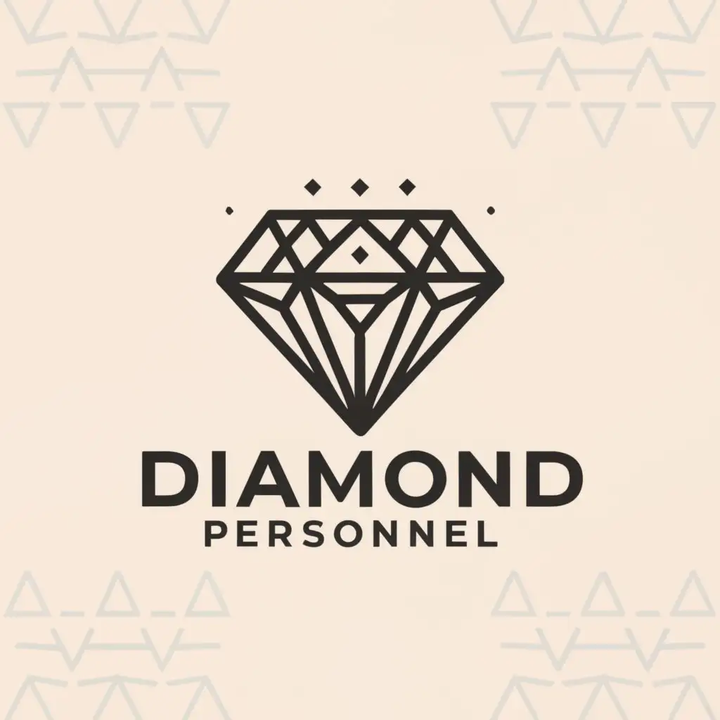 a logo design,with the text "DIAMOND PERSONNEL", main symbol:DIAMOND,complex,be used in Retail industry,clear background