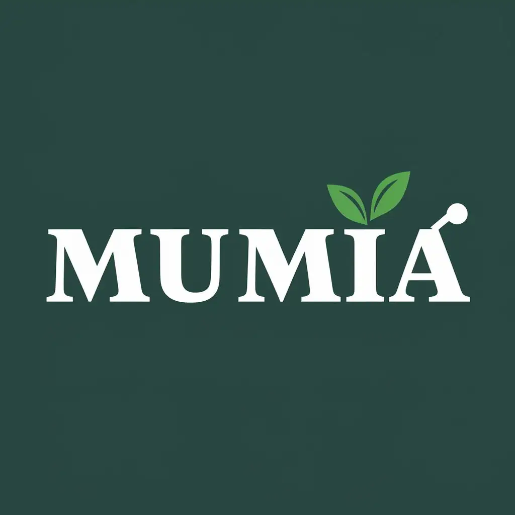 logo, recycle, with the text "mumia`", typography
