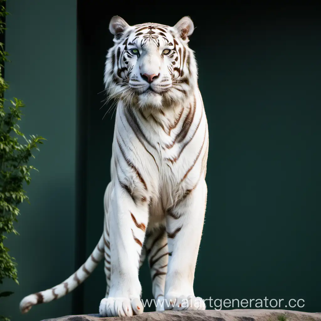 Белый тигр в полный рост