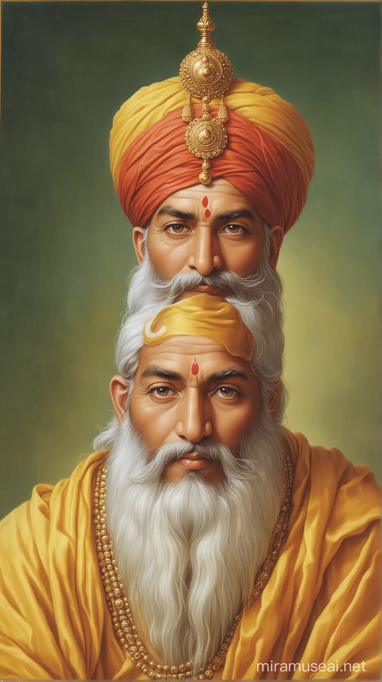 Guru Teg Bahadur Revered Sikh Guru in Divine Meditation