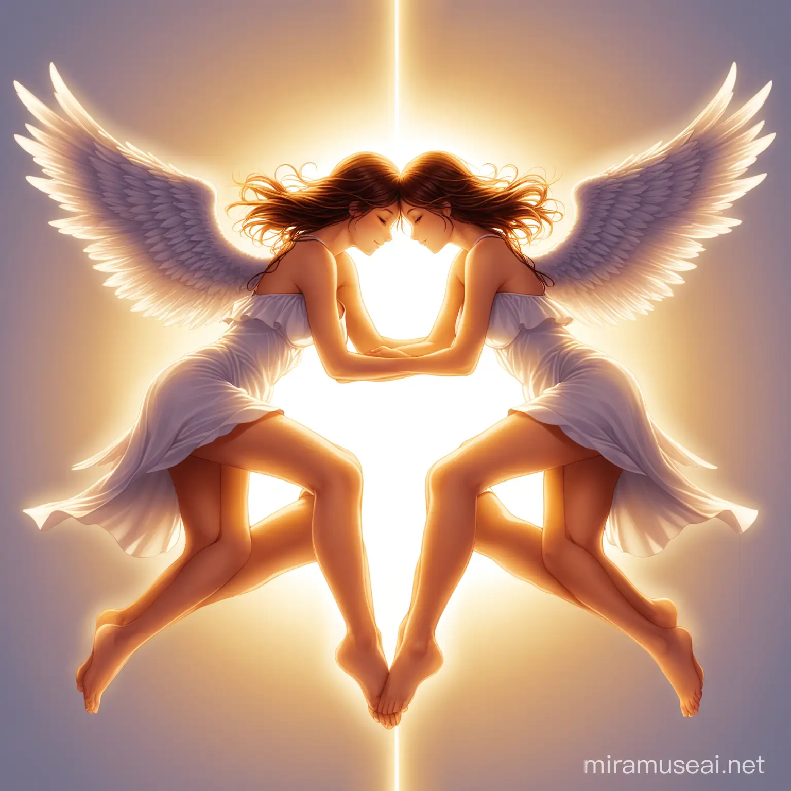 Interlocking Angels in Harmonious Dance