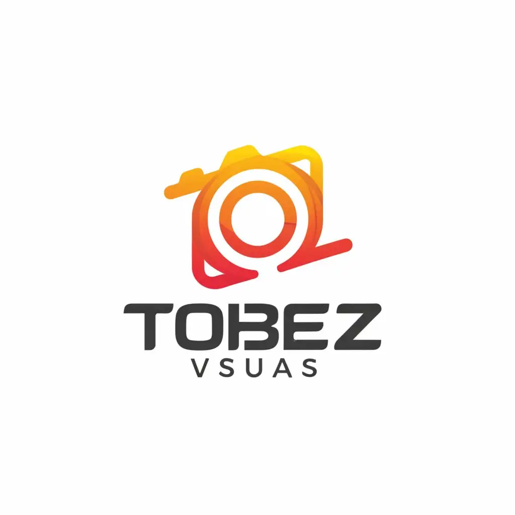 a logo design,with the text "Tobez visuals", main symbol:Camera,Moderate,clear background