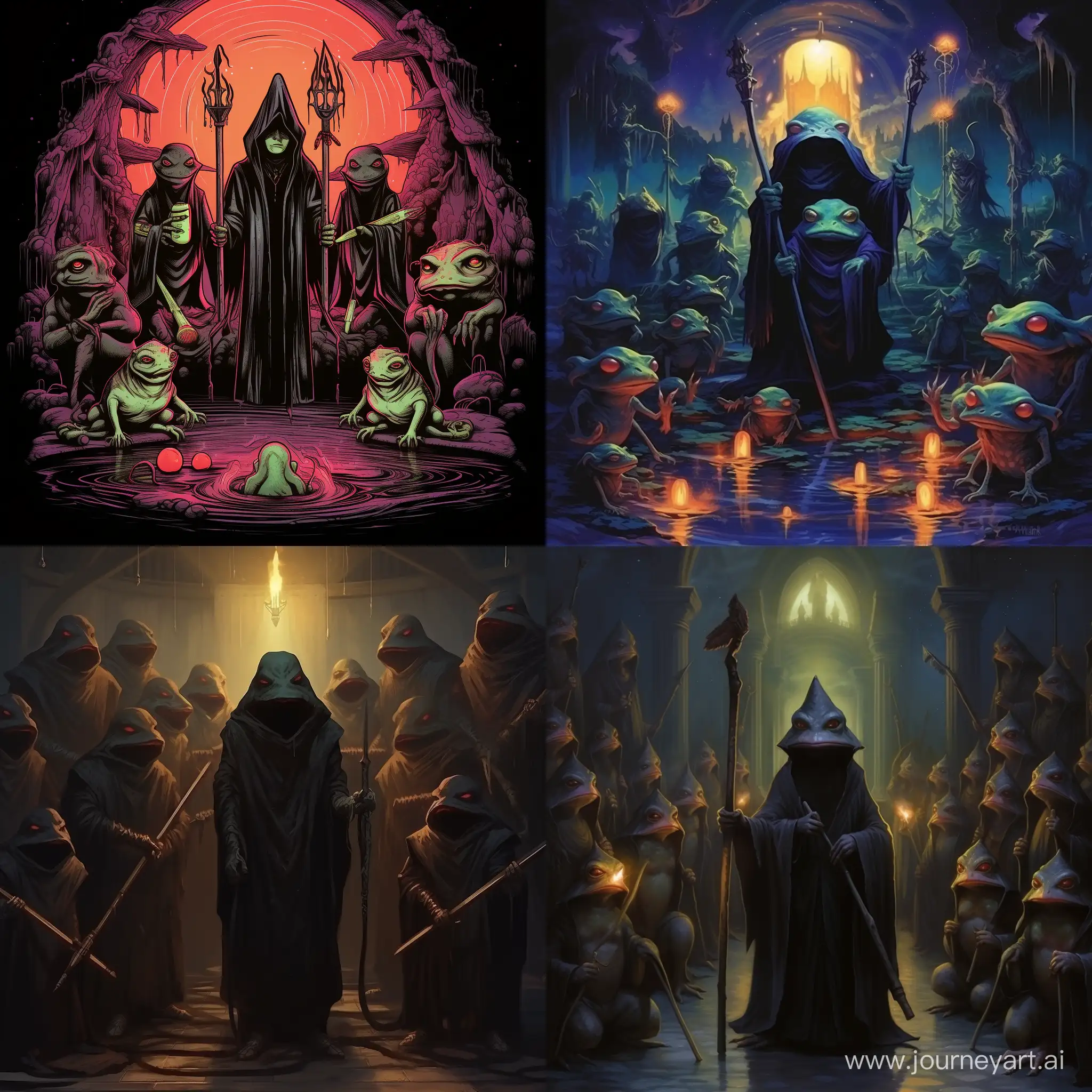 Supreme-Frog-Cultists-Convening-in-Enchanted-Dark-Hall