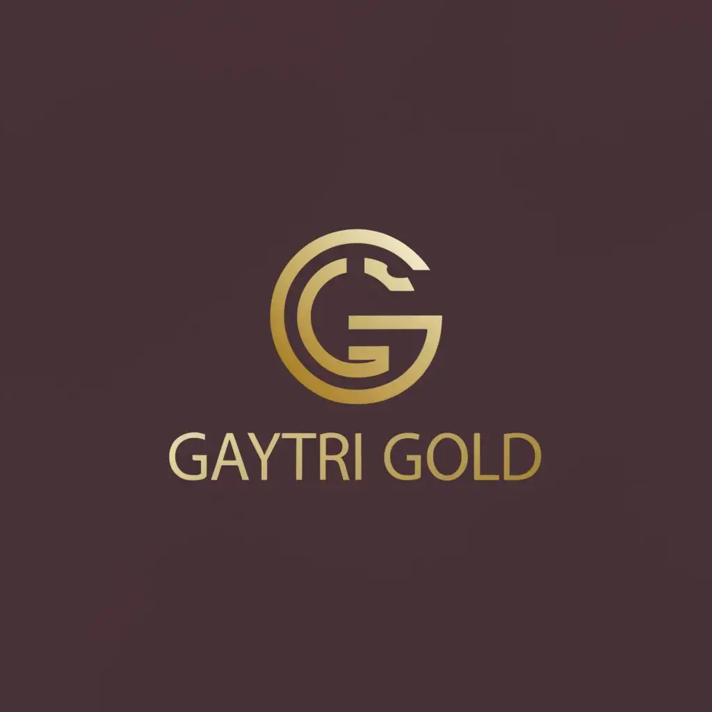logo, symbol is g , with the text "gaytri gold", typography