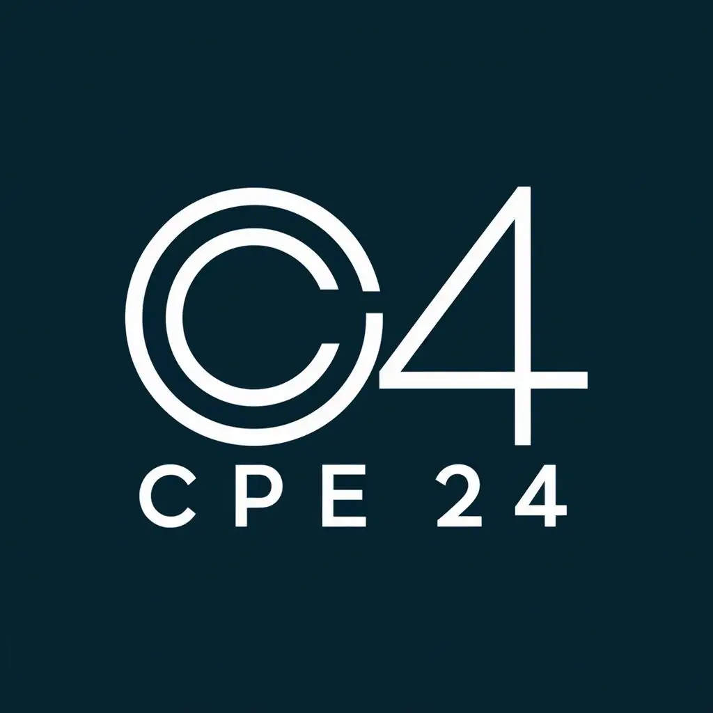 logo, 24, with the text "CPE24", typography, be used in Technology industry