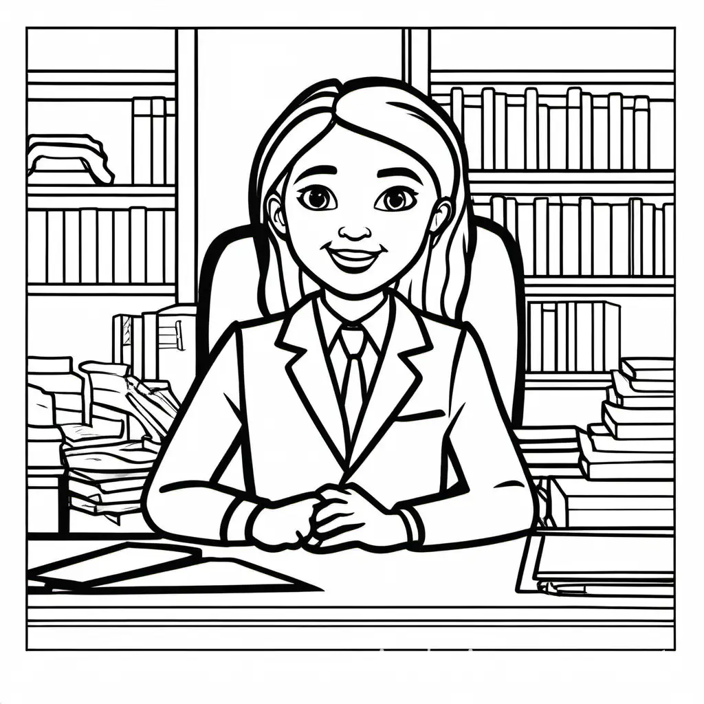 business evaluator , Coloring Page, black and white, line art, white background, Simplicity, Ample White Space. The background of the coloring page is plain white to make it easy for young children to color within the lines. The outlines of all the subjects are easy to distinguish, making it simple for kids to color without too much difficulty