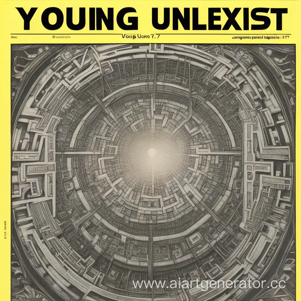 Утопическая обложка журнала с надписью: Юный унлэксист. Ниже расположена надпись : выпуск № 7