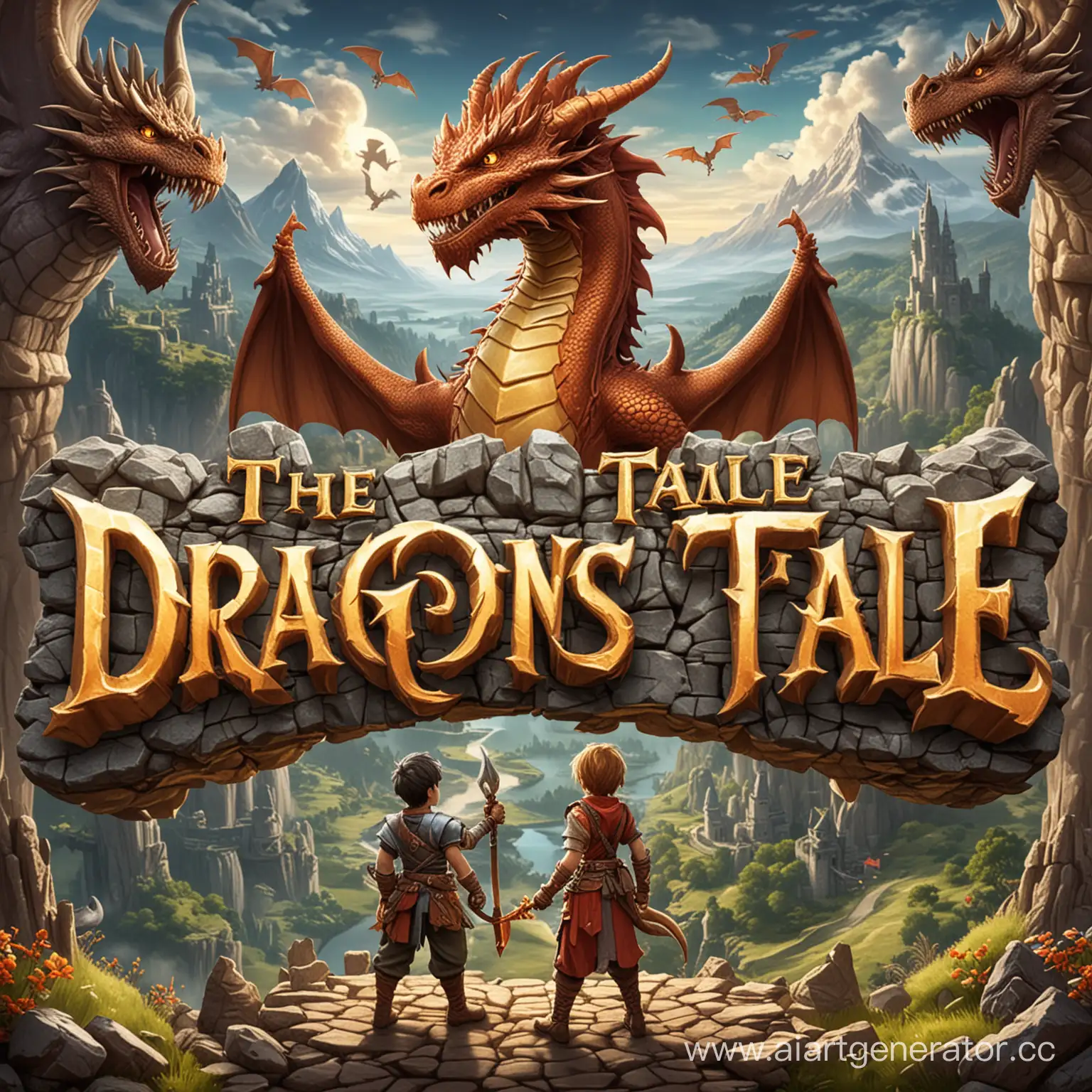 Игровое меню, название игры Dragon’s Tale