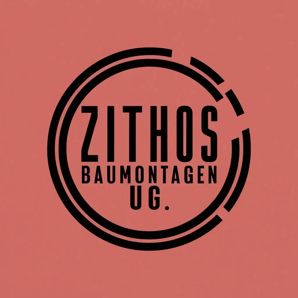 logo, some abstract round logo, with the text "Zithos Baumontagen UG", typography, be used in Construction industry