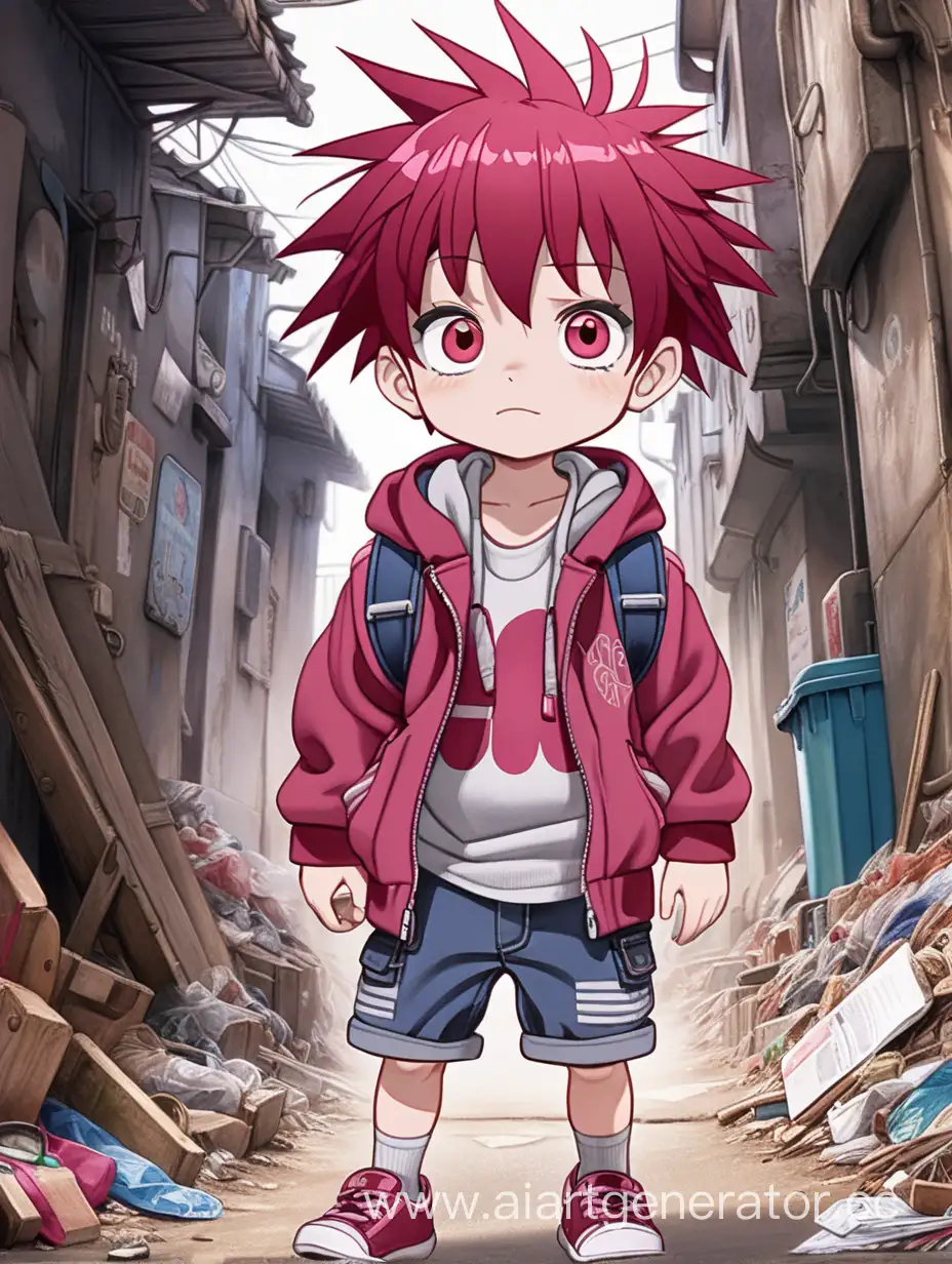 Resilient-4YearOld-Survivor-with-Spiky-RaspberryRed-Hair-from-Anime-Ill-Go-to-the-Dungeon-to-Find-a-Beauty