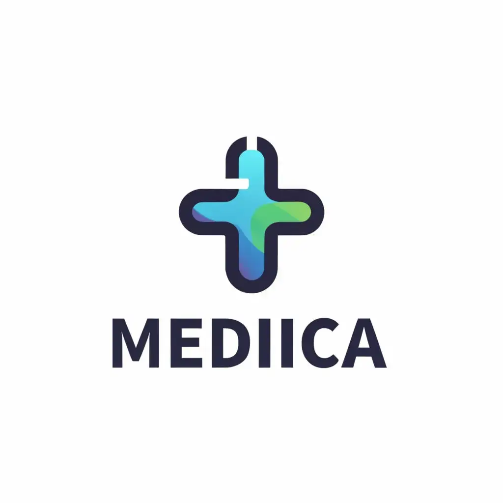 a logo design,with the text "Medica", main symbol:Online Pharmaceuticals,Moderate,be used in Medical Dental industry,clear background