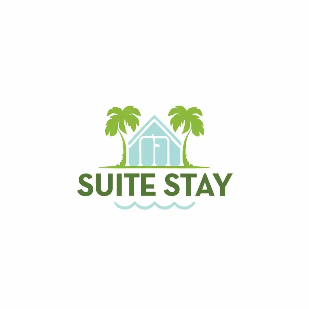 logo, to produce a logo for my Airbnb Property Management Company located in The Bahamas. You will have a carte blanche in your design process, but keep in mind that it should be something that represents the area and the services we provide., with the text "Suite Stay", typography, be used in Construction industry