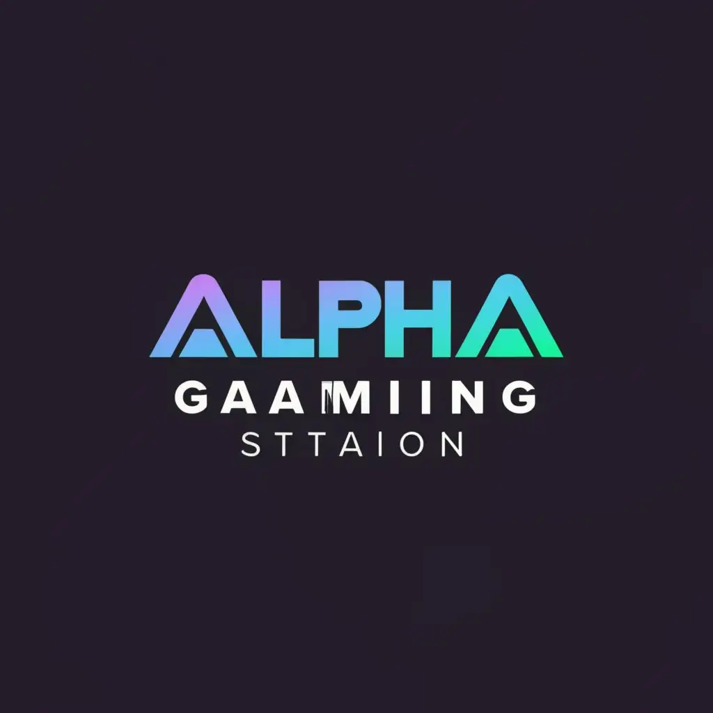 a logo design,with the text "Alpha Gaming Station", main symbol:Computer keyboard,Minimalistic,be used in Technology industry,clear background