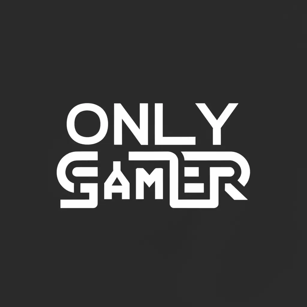 a logo design,with the text "only gamer", main symbol:game,Moderate,clear background