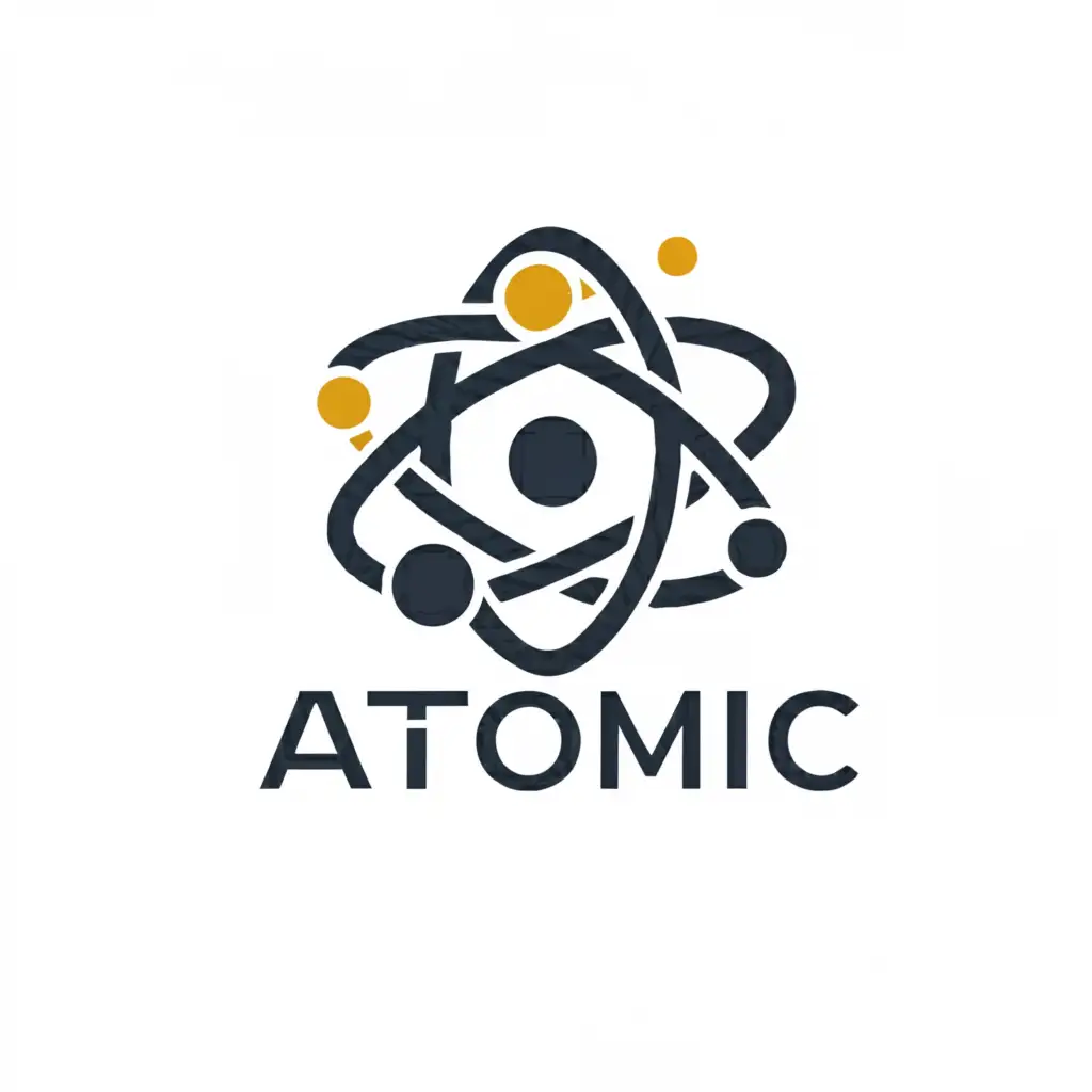 a logo design,with the text "ATOMIC", main symbol:A,Moderate,clear background